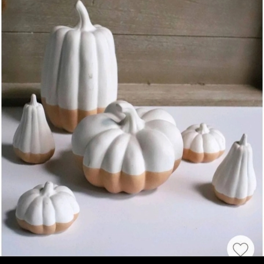 Bundle of 6 two toned pumpkins